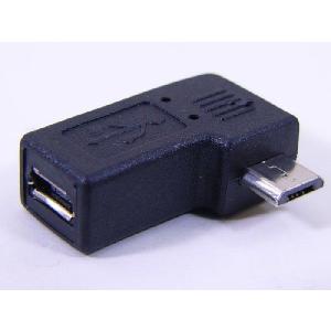 変換名人 USB microUSB 変換プラグ 左L型(フル結線)USBMC-LLF 4571284887985