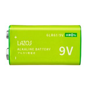 9V形 角電池 アルカリ乾電池 006P Lazos/0445ｘ１７個セット/卸/送料無料メール便｜kawanetjigyoubu