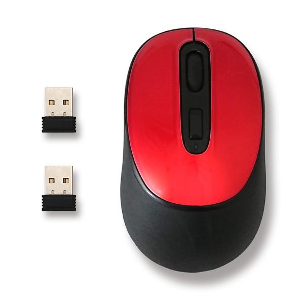 ワイヤレスマウス レシーバー 2個タイプ 無線 2.4GHz LED HDM-7146RD ハイディ...