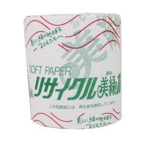 トイレットペーパーシングル リサイクル美緑 １００m ｘ６０個（１ケース）代金引換便不可｜kawanetjigyoubu
