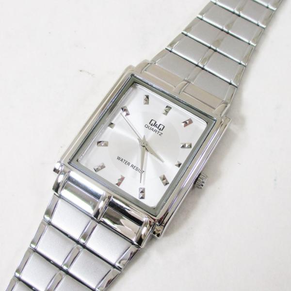 シチズン スクエア腕時計 日本製ムーブメント スライド式フリーアジャスストバンド QA80-201 ...