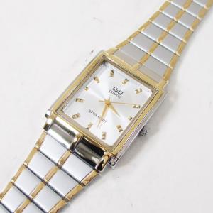 シチズン スクエア腕時計 日本製ムーブメント スライド式フリーアジャスストバンド QA80-401 メンズ 紳士/9069/送料無料｜kawanetjigyoubu