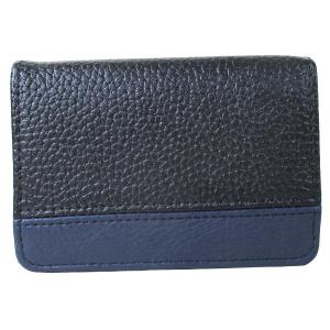 名刺入れ/カードケース ブラック/ブルー Relife リライフ NO.01