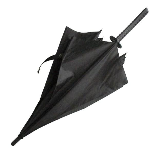 和傘 日本サムライ刀傘 日本刀ジャンプ傘 親骨60cm 専用傘袋付ｘ１本/送料無料