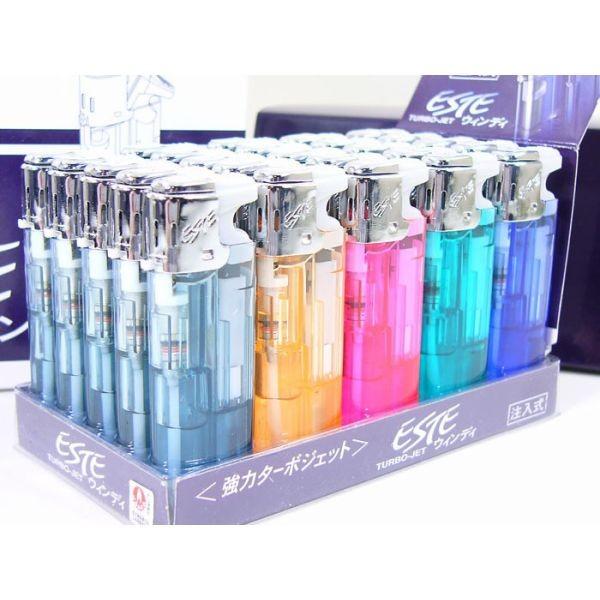 ツインライト注入式電子ライター ESTE TURBO-JET ウィンディ ウインディｘ２５本/卸/送...