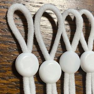 マスク用ゴム紐100本セット アジャスター付き 手作りマスク15cmカット済