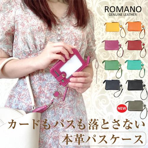 パスケース メ−ル便送料無料 コインケース リール付き ボタン付き カードが落ちない カードケース ...