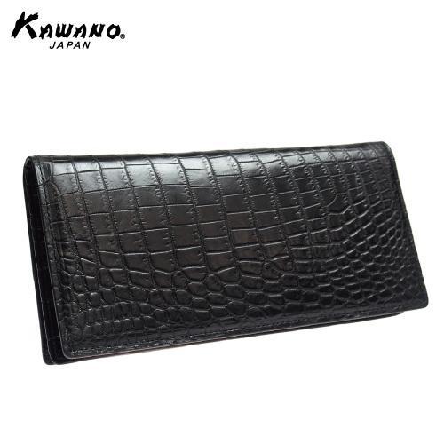 クロコダイル 長財布 札束入れ ブラック マット仕上げ KAWANO-JAPAN カワノジャパン 6...