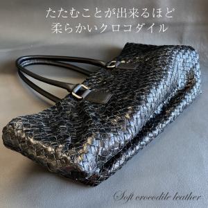 クロコダイル トートバッグ メンズ レディース...の詳細画像2