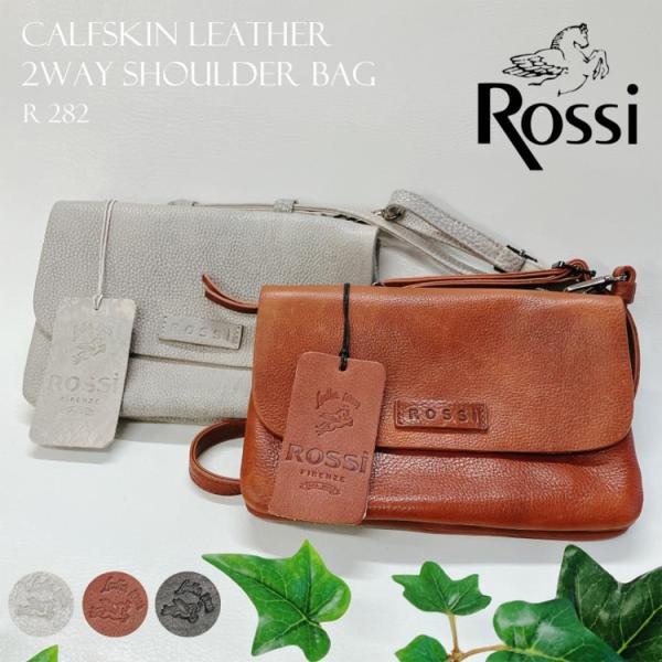 イタリア製 ブルーノロッシ Bruno Rossi 本革 2WAY ショルダーバッグ ポシェット  ...