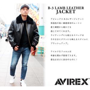 AVIREX 本革 B-3ジャケット ムートン...の詳細画像1