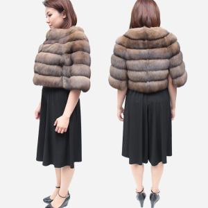 毛皮ボレロ レディース ロシアンセーブル ファ...の詳細画像2