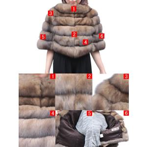 毛皮ボレロ レディース ロシアンセーブル ファ...の詳細画像3