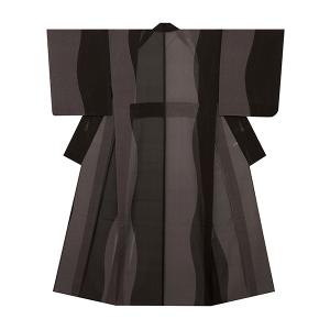 立涌に蚊絣の模様　十日町夏大島紬　単衣着物【未着用品】｜kawanoya-kimono