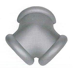 覆輪丸張 11寸三つ組 いぶし 鬼瓦 淡路瓦 : 日之出工業株式