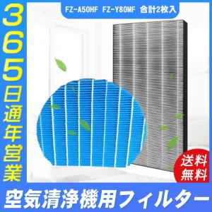 空気清浄機 シャープ FZ-A50HF FZ-Y80MF 集じんフィルター 加湿空気清浄機用 FZ-A50HF+加湿フィルター FZ-Y80MF セット