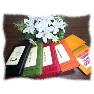 5860 免許証ケース　レザーパスケース　小銭入れ付　牛革　定期入れ IDケース