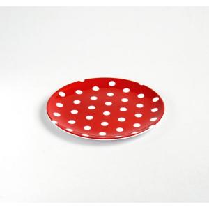 カラードットメラミンプレート ピンク 17.5cm ※訳あり品 : 100円雑貨