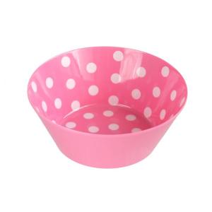 カラードットメラミンプレート ピンク 17.5cm ※訳あり品 : 100円雑貨