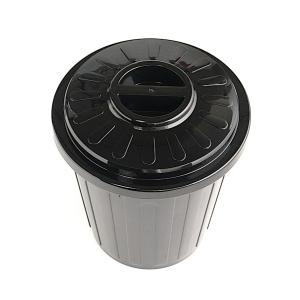 ゴミ箱 フタ付 容量3L ブラック ペールボッ...の詳細画像2