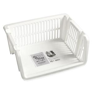 ストッカー のせのせストッカー よこ型 ホワイト 38.4×31×高さ16cm