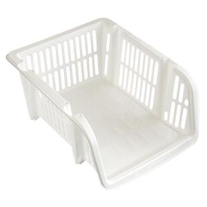 のせのせストッカー たて型 ホワイト サンテール 37.5×29.6×高さ16cm