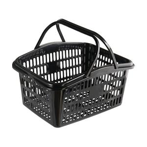 バスケット 持ち手付 38．8×31．7×高さ21．9cm ブラック