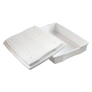 収納ケース A4サイズ フタ付 ホワイト 34.4×25.3×高さ7.3cm