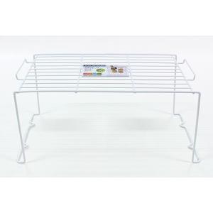 ワイヤースタッキングラック　ホワイト　１５．５×２８．５×高さ１３ｃｍ