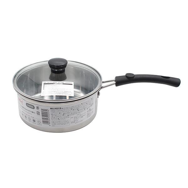 ステンレス鍋 16cm ガラス蓋付