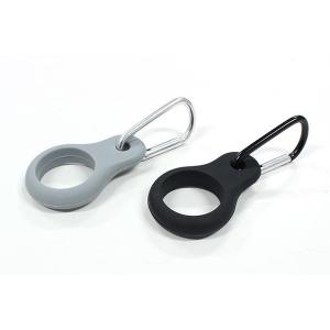 ペットボトルリング シリコン製 カラビナ付 3.7×全長9.2cm ［色指定不可］ (100円ショップ 100円均一 100均一 100均)
