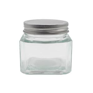 フタ付ガラス瓶 角型 容量250ml (100円ショップ 100円均一 100均一 100均)