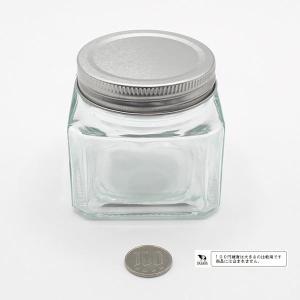 フタ付ガラス瓶 角型 容量250ml (100...の詳細画像1