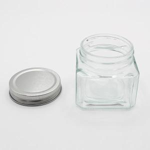 フタ付ガラス瓶 角型 容量250ml (100...の詳細画像2