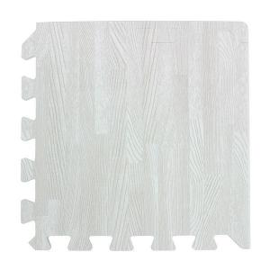 ジョイントマット フチパーツ付 木目調 ライトグレー 30×30cm (100円ショップ 100円均一 100均一 100均)