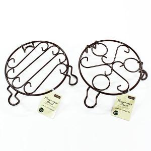 フラワーベーススタンド ブラウン 16cm ［種類指定不可］ (100円ショップ 100円均一 100均一 100均)
