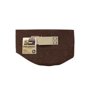 フェルトプランター ベージュ/ブラウン 4号(1...の商品画像