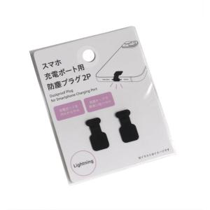 スマホ充電ポート用防塵プラグ Lightning 2個入 (100円ショップ 100円均一 100均一 100均)