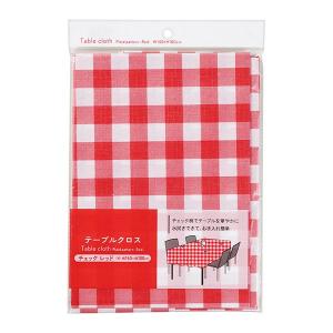 テーブルクロス チェック レッド 140×100...の商品画像
