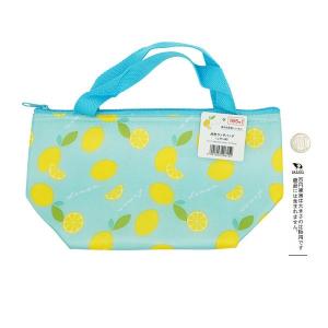 舟形ランチバッグ レモン柄 27×15×マチ12cmの詳細画像1