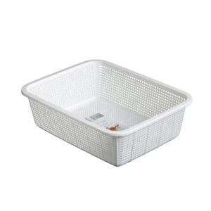 深型角かご ホワイト 29.5×22.5×高さ8...の商品画像