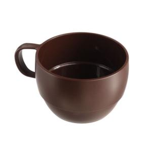 スープカップ ポリプロピレン製 電子レンジ対応 ブラウン 容量350ml