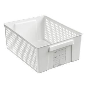 トリムバスケット ホワイト ラージサイズ(21.5×28.7×高さ11.5cm)