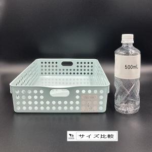 ストックバスケット A4サイズ収納可 ライトブ...の詳細画像1