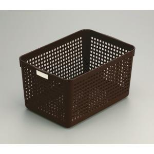 1個100円バスケット☆ バスケット ロング(13×30.1×高さ8.8cm) ブラウン (100円ショップ 100円