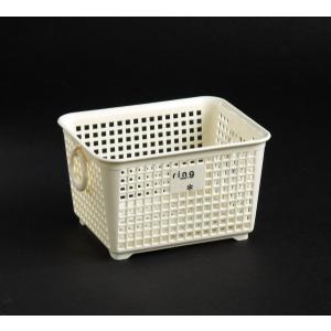 小物入れ 角型(11.5×15.1×高さ9cm) リング付 ホワイト (100円ショップ 100円均一 100均一 100均)