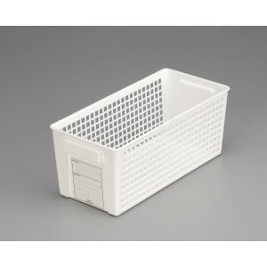 バスケット スリム(13×28.7×高さ11.5cm) ホワイト (100円ショップ 100円均一 100均一 100均)
