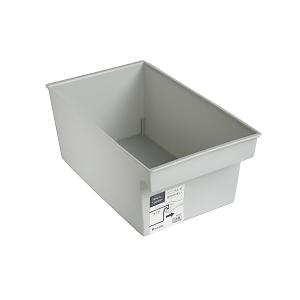 収納ケース ワイド(16×27.8×高さ11.5cm) グレー シンプルストレージ (100円ショップ 100円均一 100均一 100均)