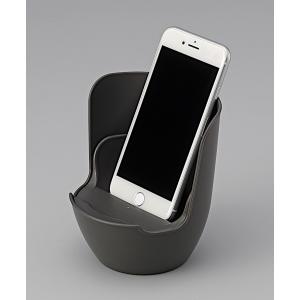 スマホスタンド ケーブルストッパー付 ダークグ...の詳細画像3