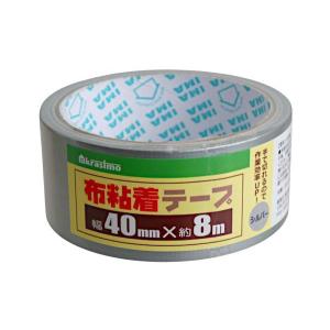 布粘着テープ シルバー 4cm×長さ8m (100円ショップ 100円均一 100均一 100均)